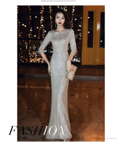 Đầm dự tiệc cao cấp kiểu Hàn Quốc - Đầm dạ hội đẹp - VDH11 (6)