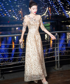 Mẫu đầm dạ hội mới nhất -Đầm xòe cao cấp kiểu Hàn Quốc - VDH22
