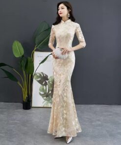 Đầm dạ hội cao cấp Sườn Xám Dạ Hội Nữ Mùa Hè 2023 - VDH73 (7)