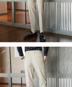 Mua quần tây nam hàng hiệu màu kem - QT02 (1)