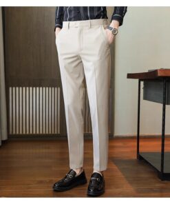 Mua quần tây nam hàng hiệu màu kem - QT02 (1)