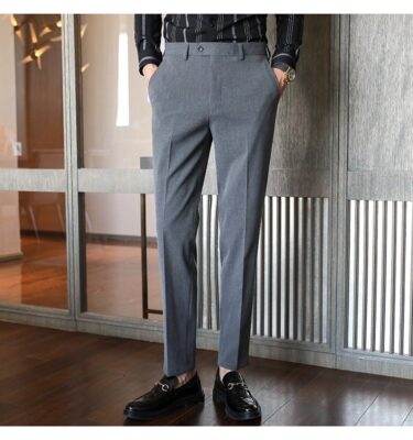 Quần tây nam hàng hiệu màu xám tro QT01 (5)