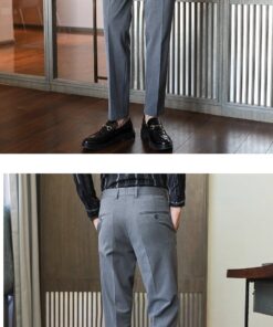 Quần tây nam hàng hiệu màu xám tro QT01 (5)