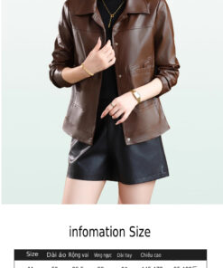 Áo da nữ hàng hiệu -AD133