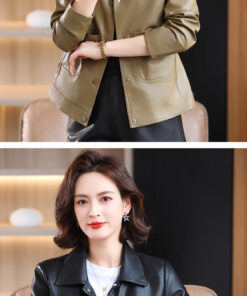 Áo da nữ hàng hiệu -AD133