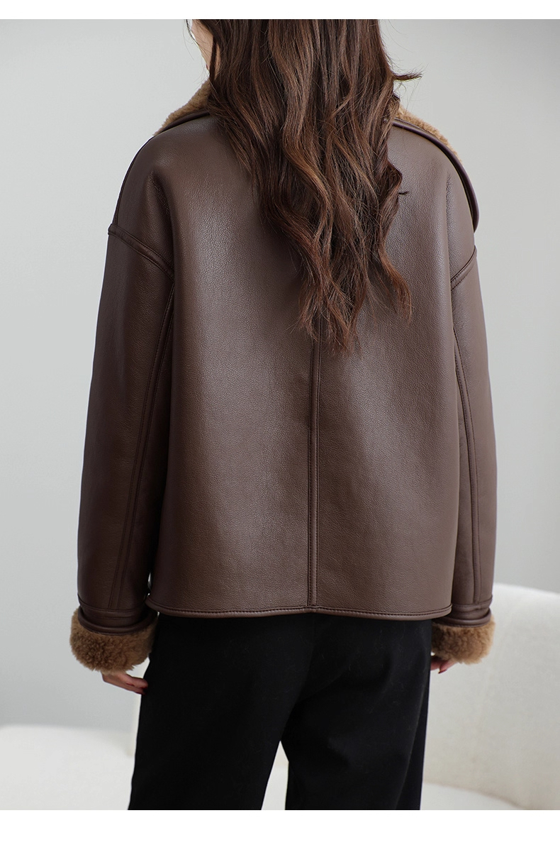 Áo da nữ hàng hiệu da bò cao cấp - AD152 (1)