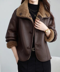 Áo da nữ hàng hiệu da bò cao cấp - AD152 (4)