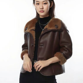 Áo da nữ hàng hiệu da bò cao cấp - AD152 (4)