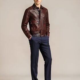 Áo khoách da bò nam hàng hiệu - AD142 (1)