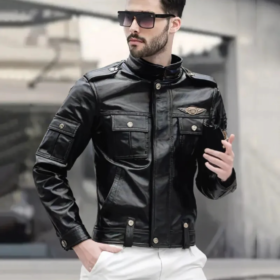 Áo nam da bò hàng hiệu Hà Nội TPHCM - AD157 (1)