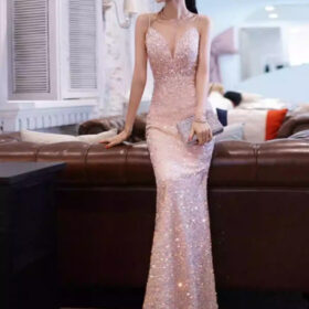 Váy yếm dài đuôi cá ôm sát - VDH124 (5)