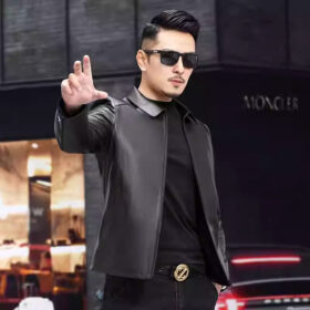 Áo khoách Da Bò Nam hàng hiệu TPHCM - AD160 (2)