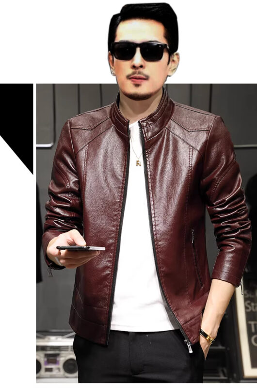 Mua áo da nam cao cấp thời trang - AD162