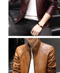 Mua áo da nam cao cấp thời trang - AD162