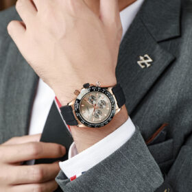 Đồng hồ dây da nam hàng hiệu Mẫu đồng hồ nam đẹp nhất hiện nay - DH210 (2)