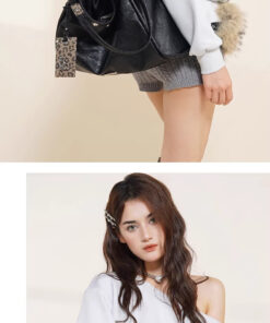 Túi nữ hàng hiệu đeo chéo màu đen dập nổi, dung tích lớn - TX601 (5)