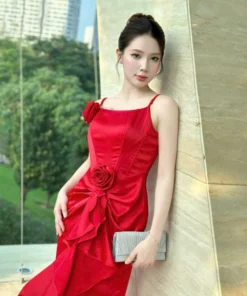 Đầm Dạ Hội Mango Nhún Eo RO208 Size S M L - DHLK10 (4)