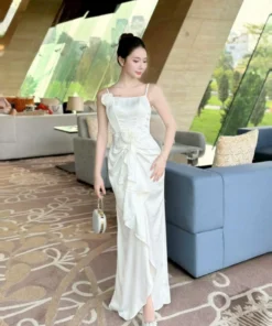 Đầm Dạ Hội Mango Nhún Eo RO208 Size S M L - DHLK10 (4)