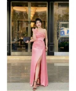 Đầm Dạ Hội Thiết Kế Lệch Vai Trẻ Trung - DHLK14 (1)