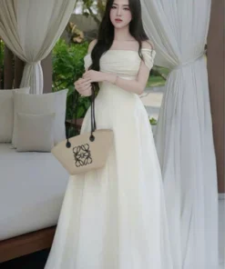 Đầm dạ hội Dự Tiệc Trắng Sang Trọng Thanh Lịch Nữ Tính V55 - DHlk15 (6)